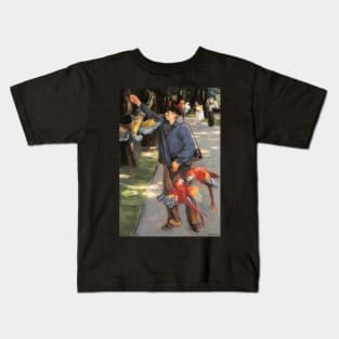 parrot caretaker in artis 1902 - Max Liebermann Kids T-Shirt